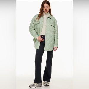 The Ganna - Wilfred Aritzia Sage Green Insulated Shirt Jacket